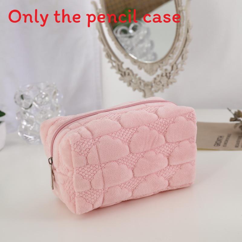 Cloud Makeup Bag Portable Large Capacity Organizer With Short Plush Material For Women