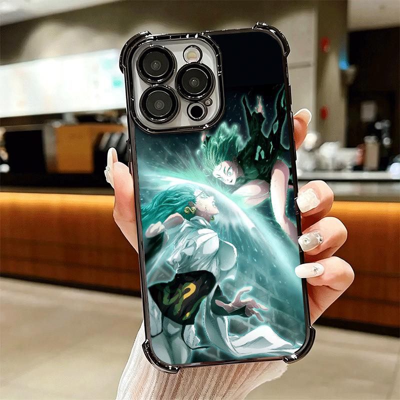 One P-Punch-Mans Tatsumaki Soft Phone Case For iPhone 15 16 17 Air 14 Pro Max 16E Plus 13 12 Mini Plating Anti-Fall Fundas