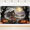 242. Artistic Halloween Photo Props Backdrop 6x3.6ft - Captivating & Chilling
