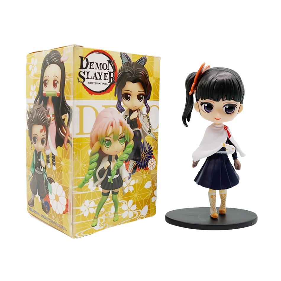 New Anime 13Cm Demon Slayer Figure Nezuko Tanjirou Zenitsu Inosuke Kyoujurou Giyuu Kawaii Qposket Pvc Model Toys Children Gift