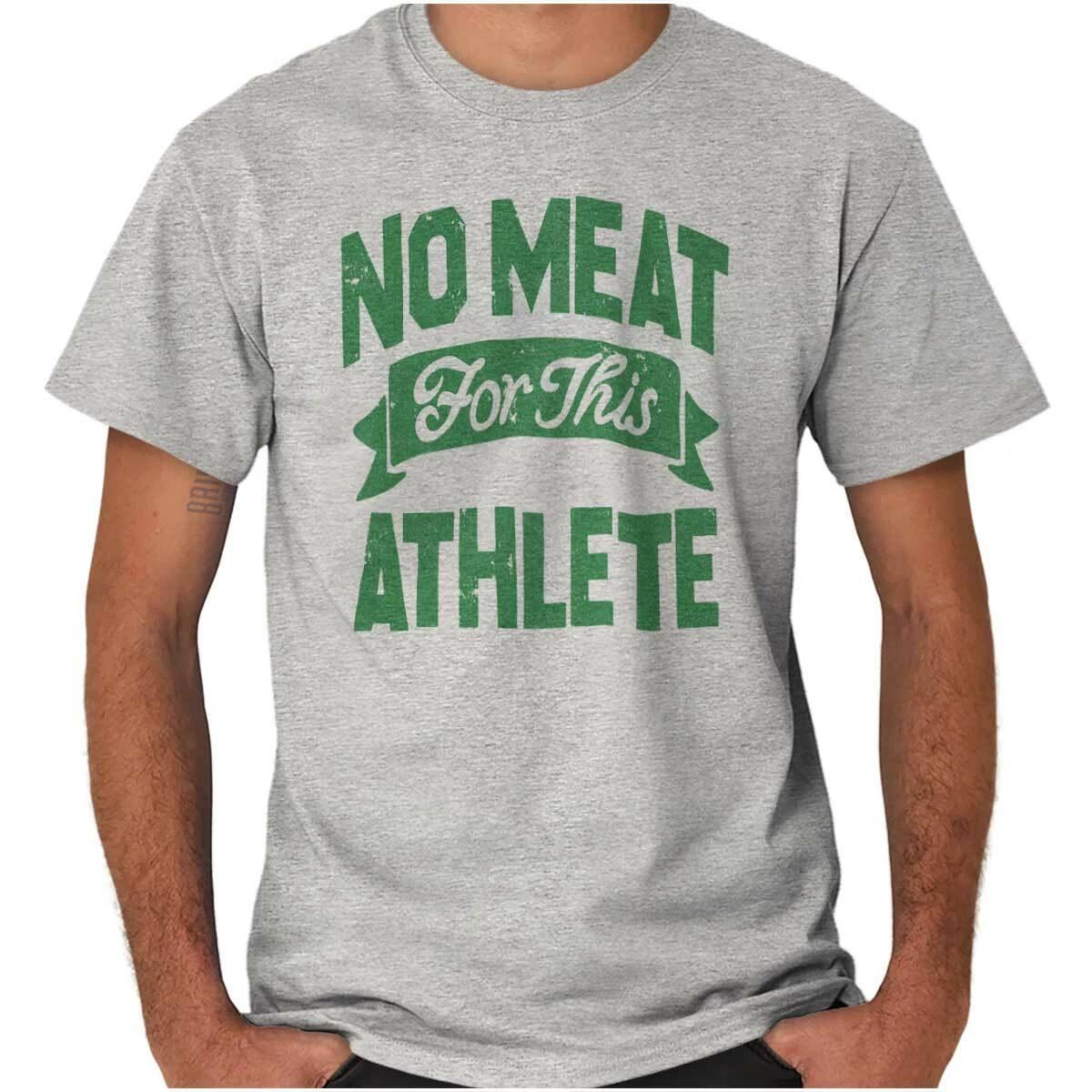 No Meat For This Athlete Vegan Gym Workout Womens or Mens Crewneck T Shirt Tee XXXL
