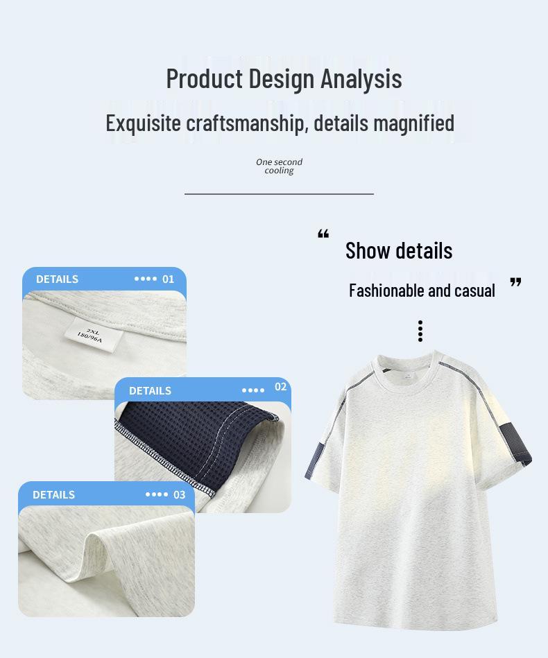 Summer 2026 Boys' Sports Suit: Short Sleeve T-Shirt & Long Pants Set for Junior High/High School