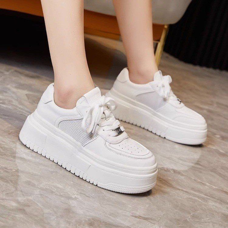 

Platform white shoes women s 2025 new women s shoes mesh heightening shoes summer versatile sports board shoes casual trend 40