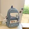 Fashion Contrasting Schoolbag for Women  Large Capacity Junior High School Students Lightweight Backpack for High School Students