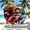 Custom Name Personalized Demon Slayer Print Umbrella, Auto Open Close, 8‑Rib Sturdy Frame, Commute Camping Hiking Use, Birthday Gift