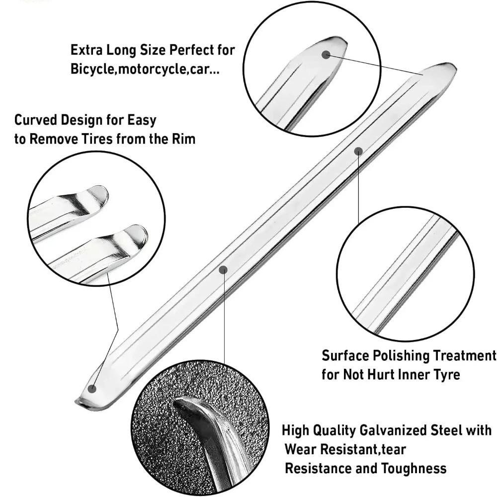 2PCS Steel Spoon Tire Pry Bar Tire Iron Tire Replacement Tool Tire Repair Tool  Motorcycle Repair