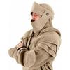 Men's Halloween Knight Hoodie with Mask, Elbow Pads, Drawstring, and Kangaroo Pocket - Solid Color Cosplay Costume