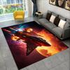 3D Spaceship Spacecraft UFO Cartoon Carpet Rug for Home Living Room Bedroom Sofa Doormat Decor,kids Area Rug Non-slip Floor Mat