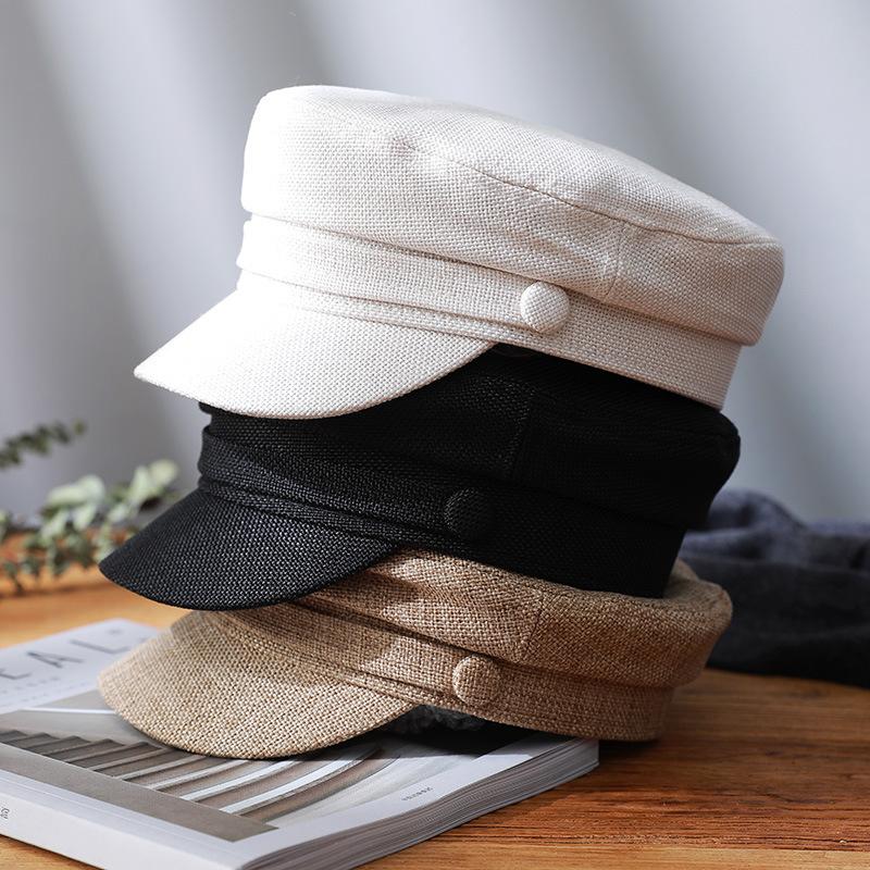 Hat female internet celebrity beret navy hat spring summer autumn winter fashion Korean version octagonal retro duckbill Caps