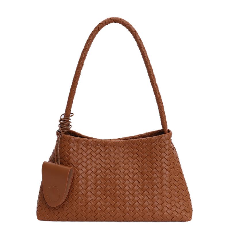 

Casual woven bag texture armpit bag women s 2025 autumn and winter new foreign style handbag fashion shoulder bag