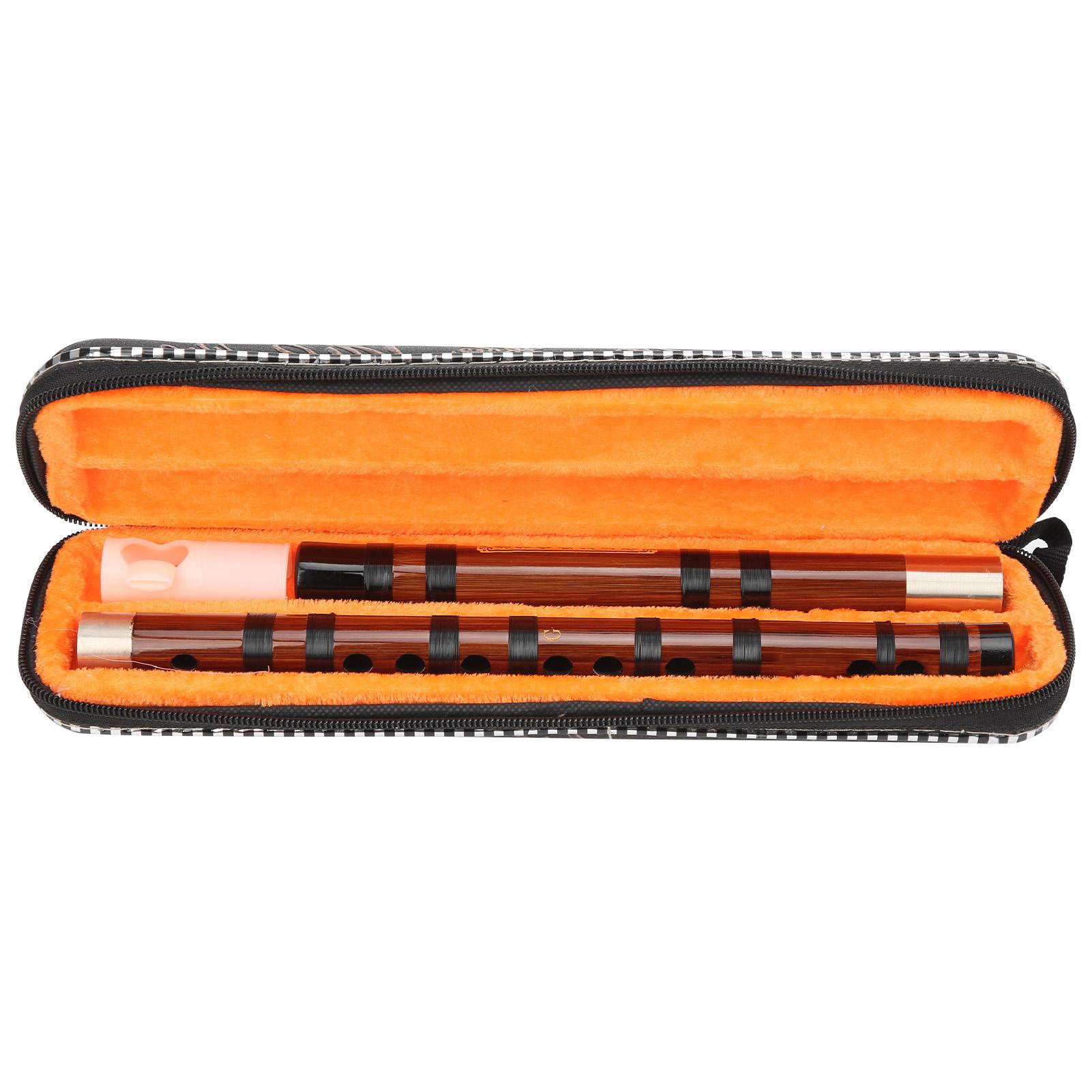 

GKey Bamboo Flute Refined Chinese Wind Lettering Instrument Dizi Kit with Cloth Box