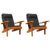 Adirondack Chair Cushions 2 pcs Black Oxford Fabric
