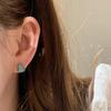 Fresh and natural high ice chalcedony green small gourd earings stud fashion and simple design suitable for daily Zircon gifts
