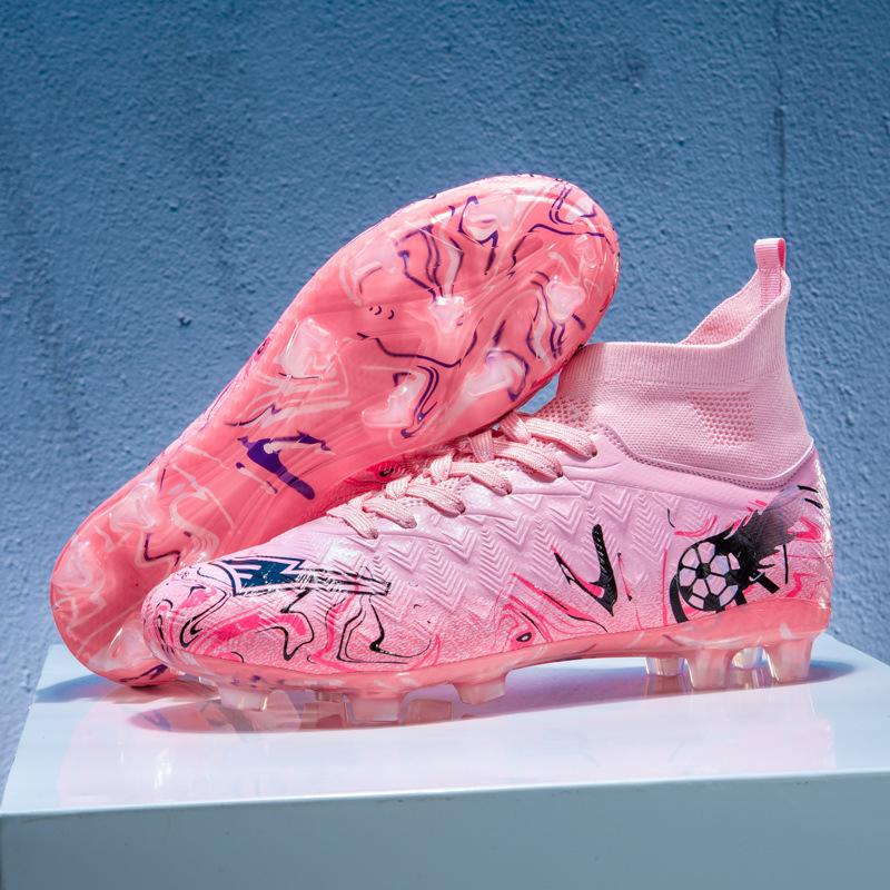 Scarpe da calcio alte uomo e donna tacchetti lunghi TF tacchetti spezzati scarpe da allenamento erba artificiale scarpe sportive giovanili