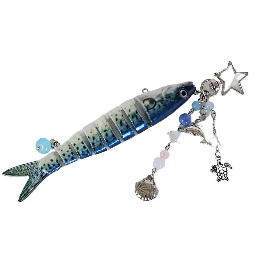 Bionic Design Handmade Fish Keychains High-precision Fish Bait Lanyard  Fishing Enthusiasts
