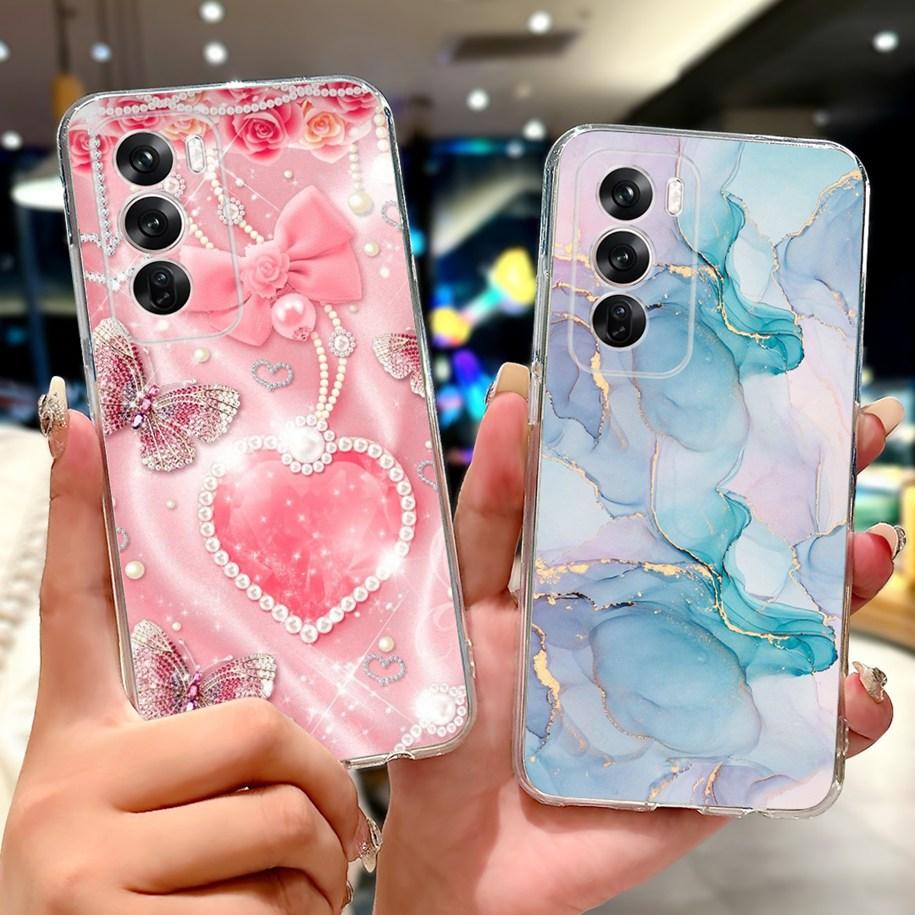 For OPPO Reno12 Pro 5G Case CPH2629 Cover Transparent Silicone Fashion Butterfly Soft Case For Reno 12 CPH2625 Reno 12Pro Fundas
