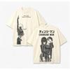 Mitaka Asa Chainsaw Man Manga T-Shirt Vintage T Shirt for Men's Clothing Short Sleeve Cotton Soft Tees Tops