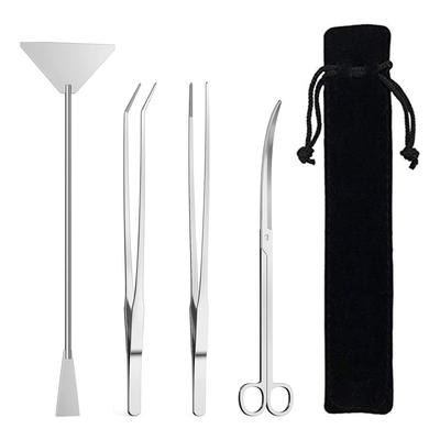 YFFSFDC 4-Piece Aquarium Plant Trimming Set, Includes Tweezers, Scissors, and Sand Flutter, Made of Stainless Steel, Practical and Convenient,
