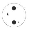 Camper External Power Input Kit 2-core Round Aviation Waterproof Connector,