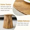 Coffee Table Set in Natural Wood Look (MDF) - 2 Round Stool Side Tables, High 50x48 cm + Low 60x35 cm, Suitable for Living Room / Lounge Area.