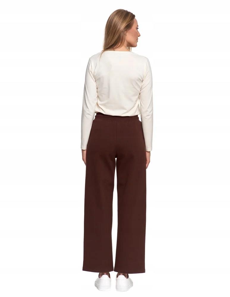 Women's Warm High Waist Sweatpants 100% Cotton MORAJ XXL BROWN