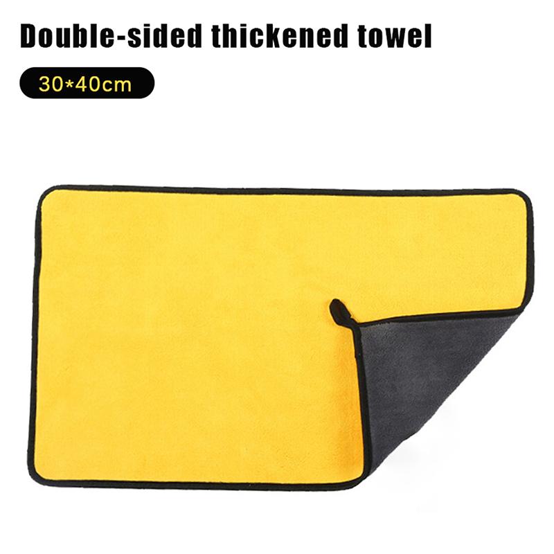 

Утолщенное чистящее полотенце Ткани для чистки автомобиля Профессиональное детализирующее полотенце для сушки автомобиля Моющие полотенца Общие полотенца для мойки автомобиля