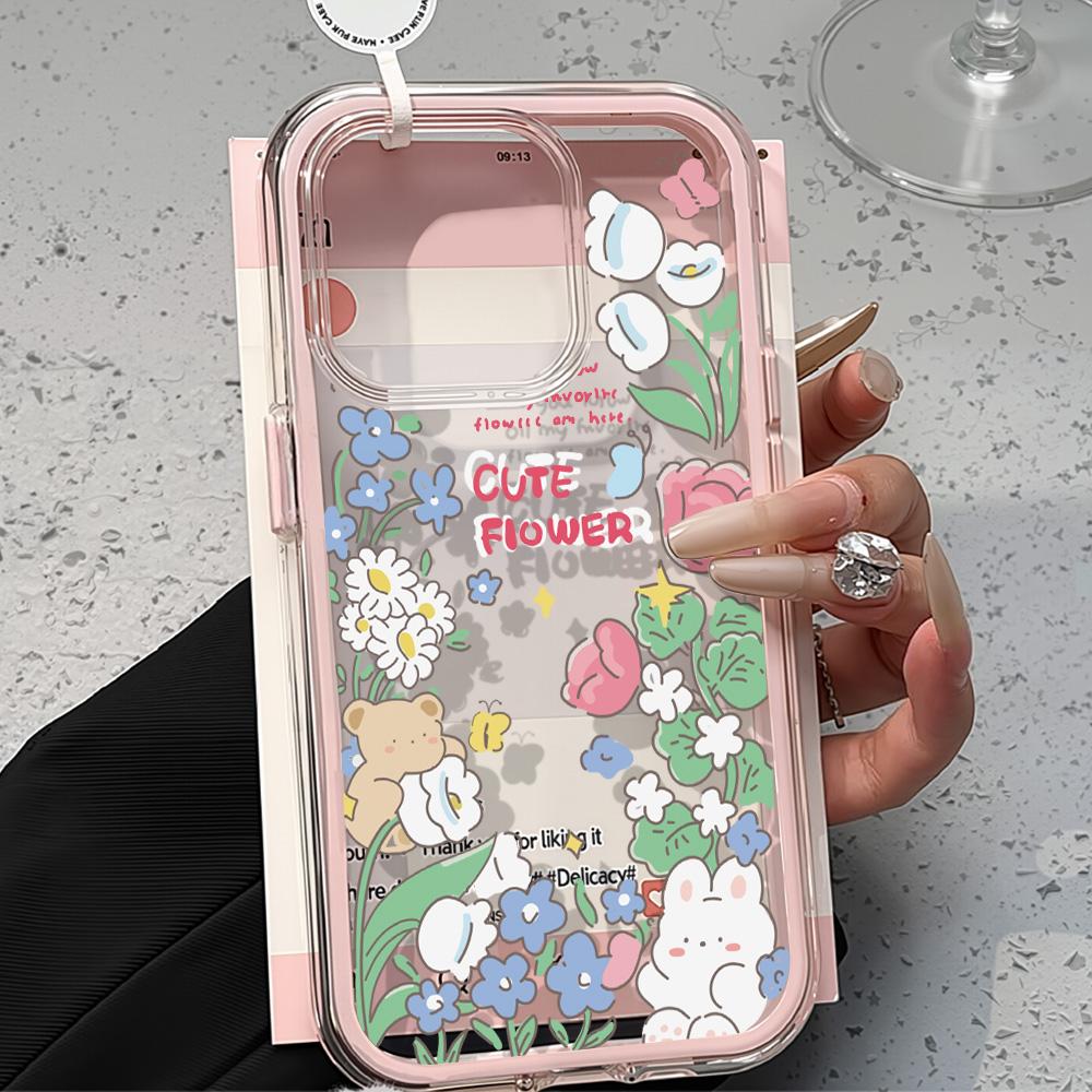 

Расписной чехол для телефона для iPhone 17 11 12 13 14 15 16 iPhone 17 12 13 14 15 16 Pro 17 12 13 14 15 16 Pro Max Высококачественный расписной милый чехол для телефона с животными iPhone 11 розовый