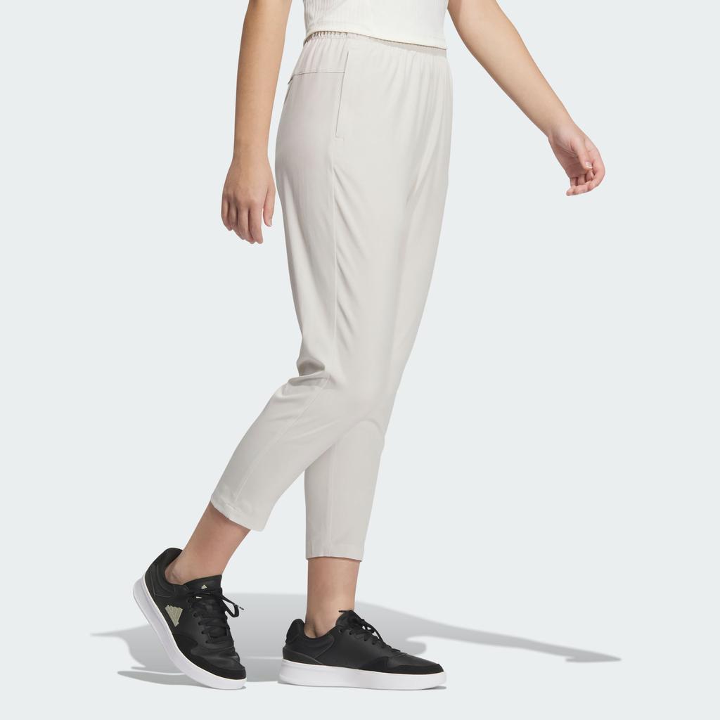 Adidas Small Logo 7/8 Elastic Sport Casual Pants Unisex Bottoms Alumina-Brown JJ1132