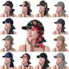Wide Brim Headscarf Hat With Leopard Print And Floral Pattern Summer Style For Women And Men