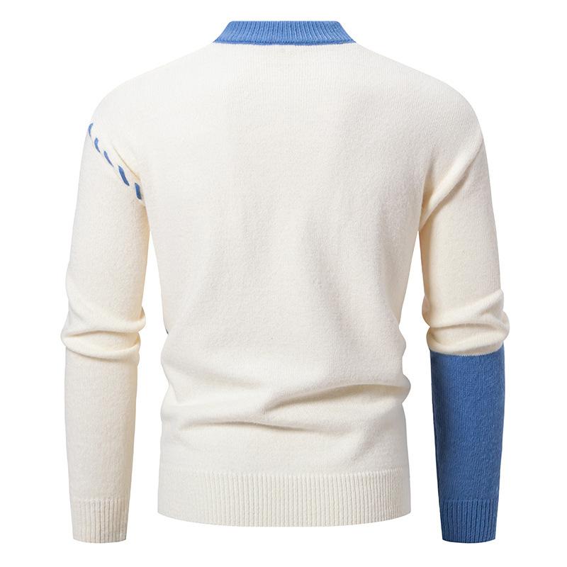 Hot Sale, Trendy Fashion Crew Neck Loose Sweater Knitted Sweater, Bottom Sweater Thread Men
