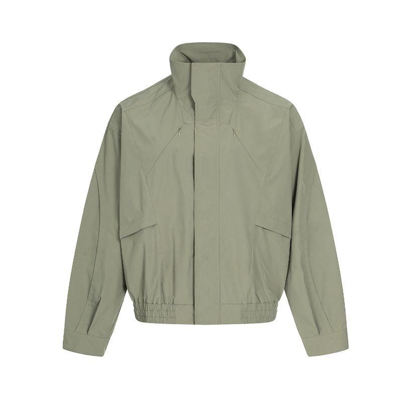 

Acrardic2025 Early Autumn Fashion Brand Simple Stand Collar Jacket Men s Street American Casual Loose All-Match Outerwear Fashion Green XL