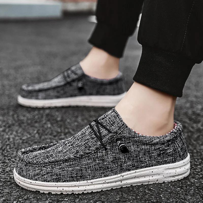 Men Canvas Shoes New Arrival Summer Autumn Comfortable Lightweight Casual Shoes Brand Fashion Flat Loafers Shoes for Men