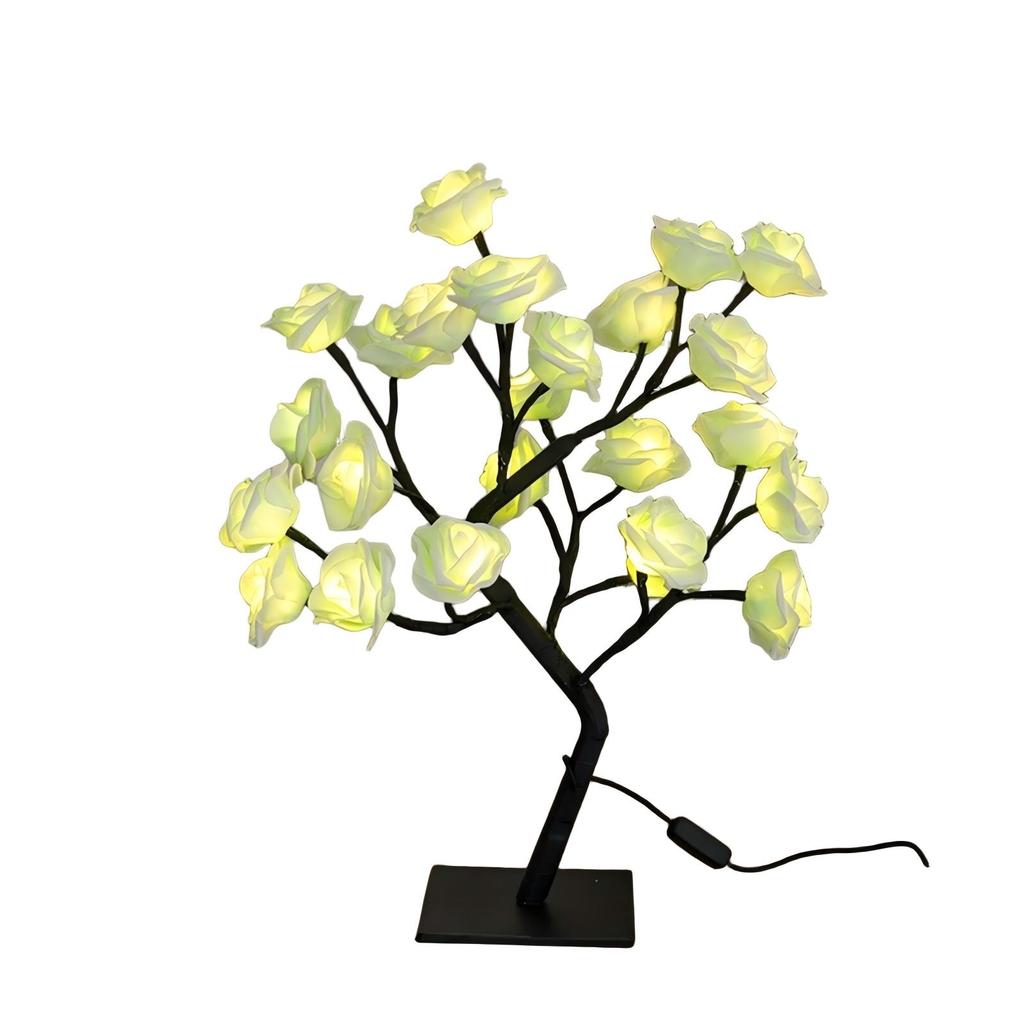 Valentine's Day Rose Tree Light Home Scene Decoration 24 Lights Background Colorful Flower Tree Light USB