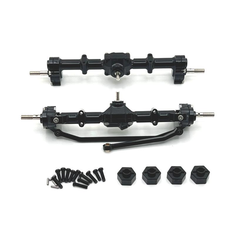

MN Model RC Parts 1/12 MN168 Remote Control Car Accessories Metal Upgrade 12mm Connector Front and Rear Door Bridge Assembly чорний