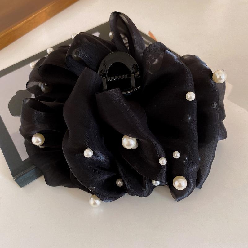 Big Large Satin Bow Ribbon Hair Clip Fashion Elegant Temperament Women Girls Ponytail Clip Ribbon Hair Clips Wedding Hair Accessories Gifts