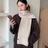 Korean Style Autumn and Winter Couples Thickened Wool Scarf Women's Warm Small Knitted Wool Scarf