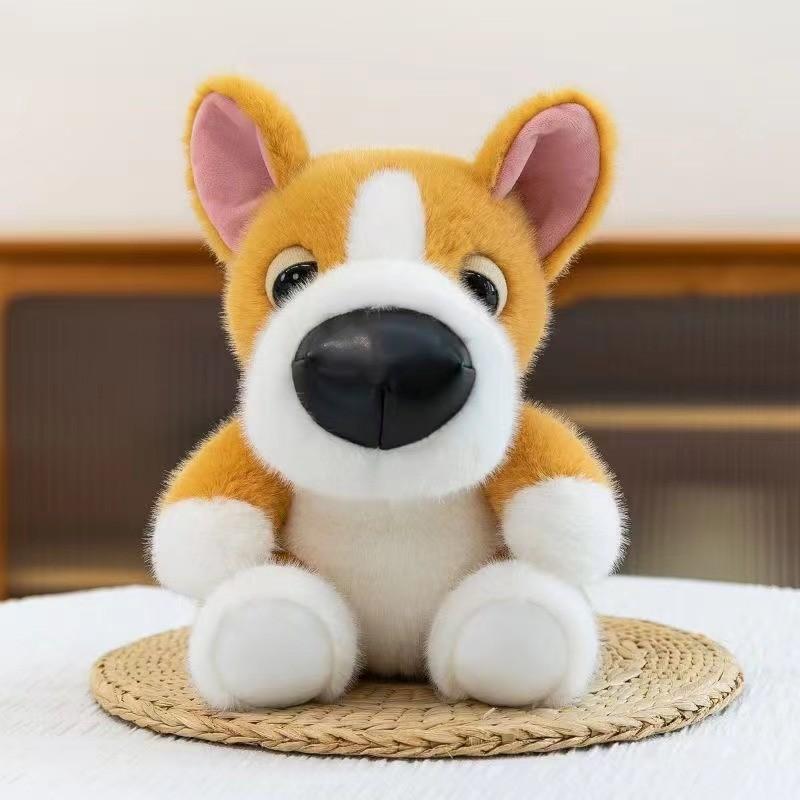 Large Head Dog Plush Toy Husky Soft Stuffed Animal For Kid Gift