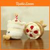 Cute Plush Cartoon Keychain Toy Cake Milk Tea Cup Accessory In Colors Sweet