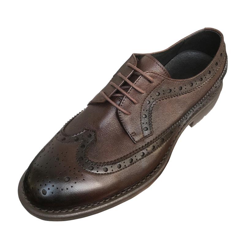 Soft Sole Soft Surface Brock Carved Leather Shoes Men'S Business Dress Leather Breathable Groom Wedding Shoes Men'S Leather Shoes