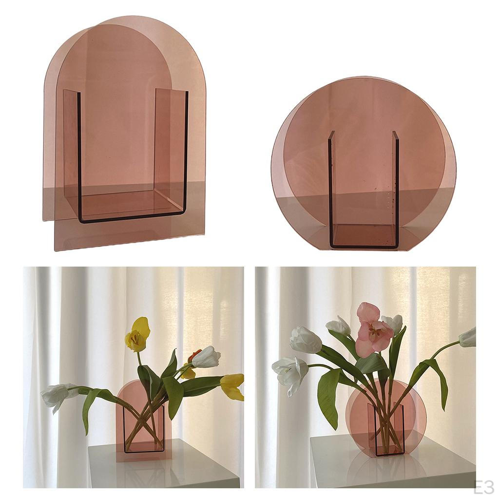 Acrylic Flower Vase Make-up Brush/Pen Holder Contemporary Design for Wedding Decor