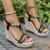 Fashion Women Shandals Fashion T-Strap Platform causal Sandals Women Wedge Shoes Woman Summer Daily Open Toe High Heels Sandalias Female