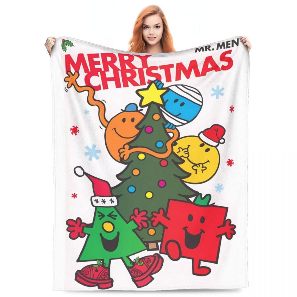 Mr Men Little Miss Tutti i Personaggi Coperte Campeggio Flanella Coperta da Divano Soggiorno Super Caldo Design Qualità Copriletto Regalo