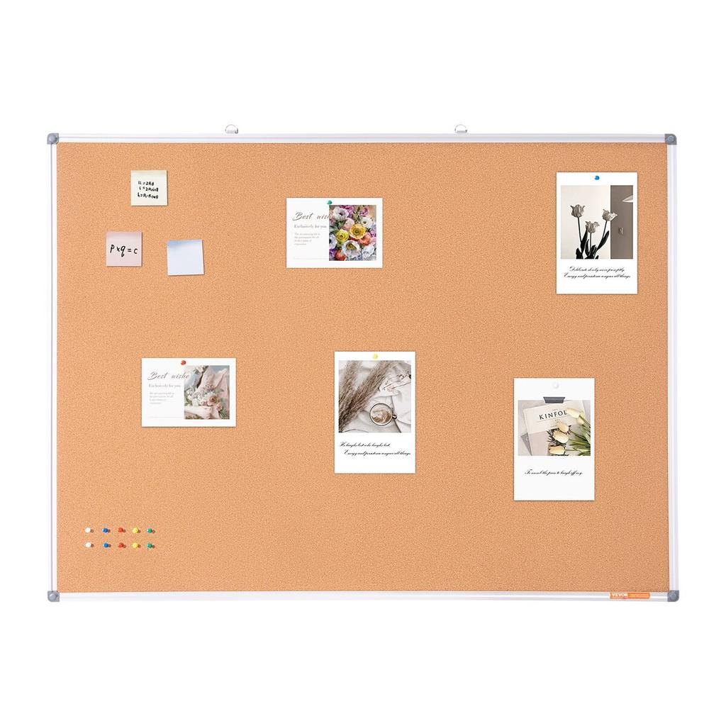 48"x36" Large Cork Board – Wall-Mounted Bulletin Board with Pin Board