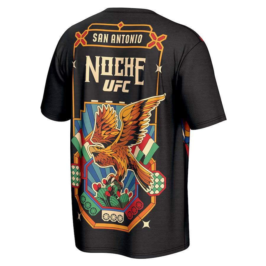Maglia da Uomo UFC Rossa/Blu Ottagono di Parigi Moda Maglia da Calcio Street Fashion T-shirt Sportiva Casual a Maniche Corte