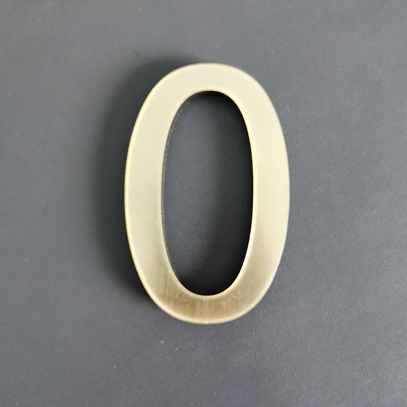 10cm 3D Acrylic Arabic Numerals 0-9, Customizable Door Office Room Number Sign, Gold Black Silver Wall Sticker Gold