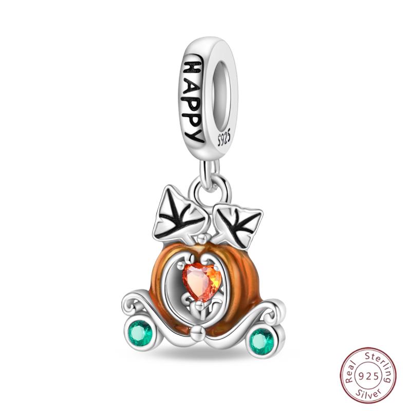 Copper Beaded Pendant Shiny Zircon Dessert Donut For Original 3Mm Bracelet Ladies Fine Jewelry