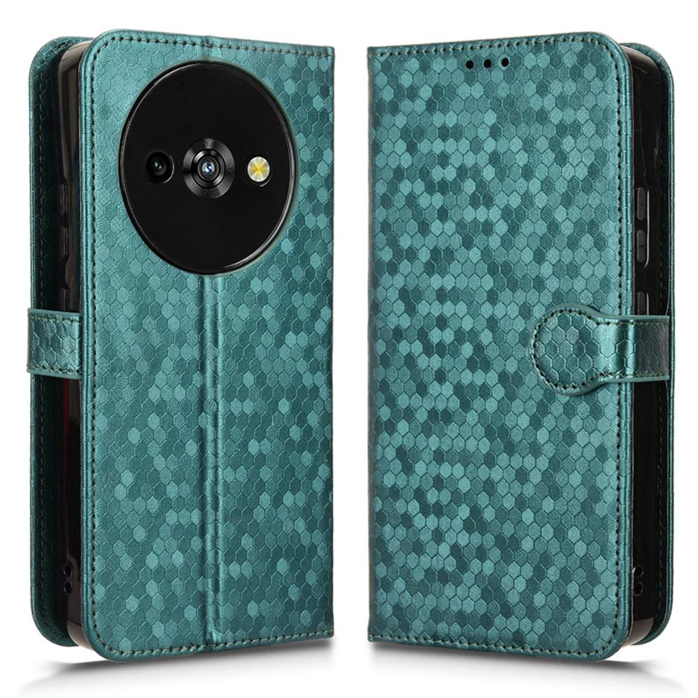 For Oukitel C59 Pro/C59 Wallet Case Dot Pattern Imprint PU Leather Phone Cover with Wrist Strap