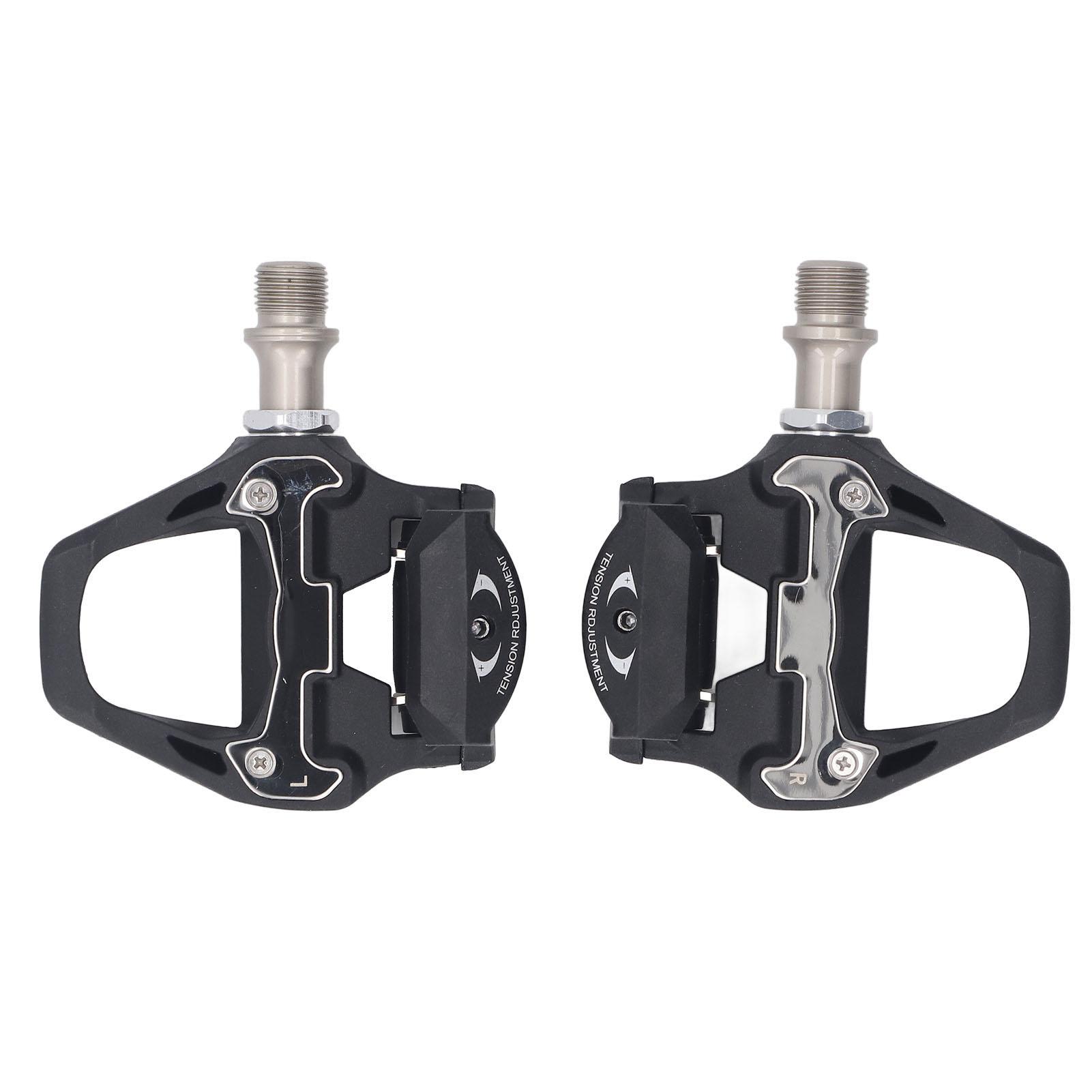 

1 пара велосипедных педалей с шипами, нейлоновое волокно, самоблокирующиеся педали на подшипниках, замена для шоссейных велосипедов