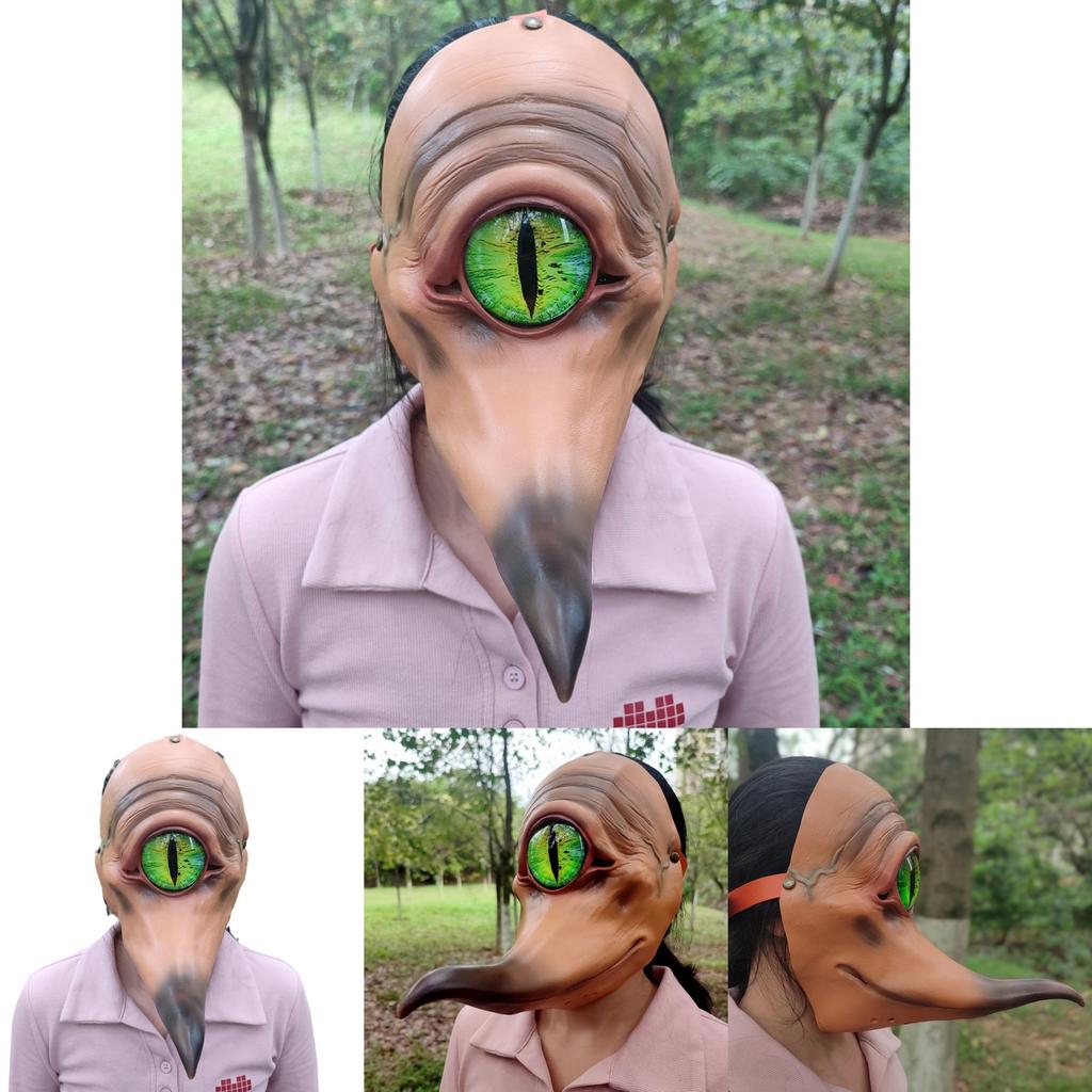 One Eyed Monster With A Long Mouth Monster Latex Mask For Halloween And Festivals