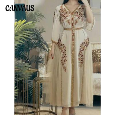 Frühling und Sommer frauen Kleid Temperament Elegante Sexy Chiffon Bestickte Kleider